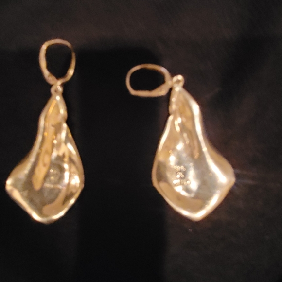 Designer Hagit Gorali Sterling Silver Leverback Earrings - Picture 4 of 4